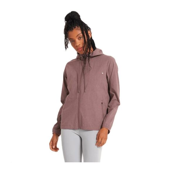 Vuori Outdoor Trainer Shell Women Sz Small VW501 Hazel Mauve UPF 30+ Gorp Hood - Picture 1 of 14